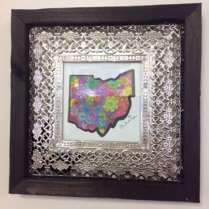 Ohio Framed Print-black-silver Frame