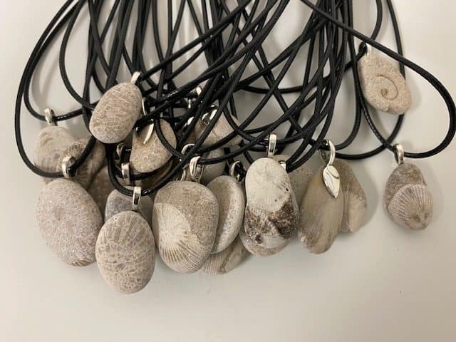 Fossil rock necklace