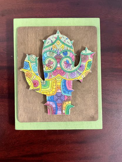 Cactus on Wood